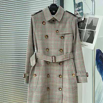 Burbery早秋經(jīng)典肯辛頓版型威爾士親王格紋Trench風衣！