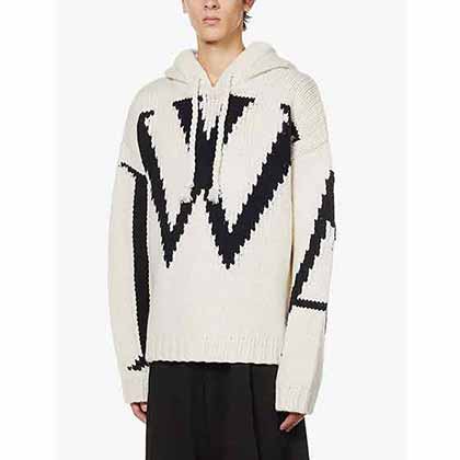 早秋新系列品牌獨特的視角沖擊性畫面和時裝審美套頭帶帽毛衣