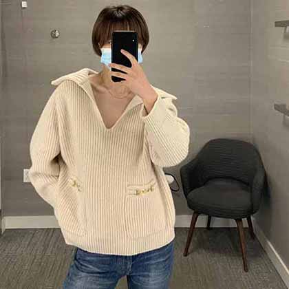 CELIE早秋新系列復古馬車鏈條毛衣