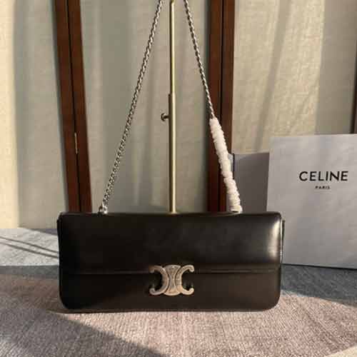 CELINE高等質感復古女包 新款鏈條腋下包 秀場款單肩