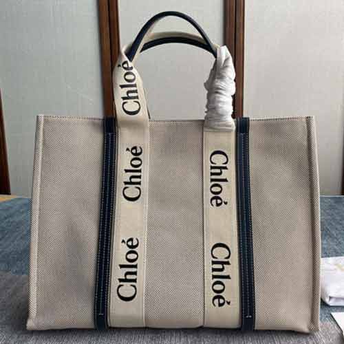 歐美大品牌名品女包 Chloe新款帆布手提袋Woody Tote Bag