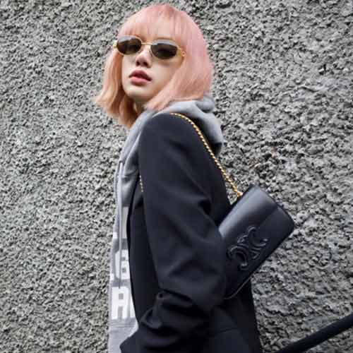 香港代買全新CUIR TRIOMPHE鏈條肩背包 輕奢大品牌女