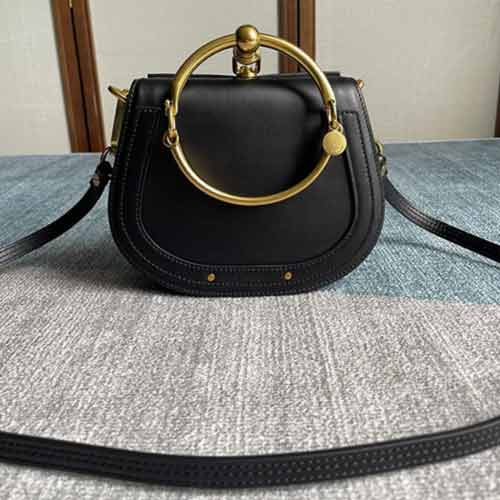 Chloe真皮大品牌復(fù)古馬鞍包時尚潮高等感百搭