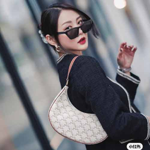 大品牌輕奢女包 新款月牙包 經典凱旋門