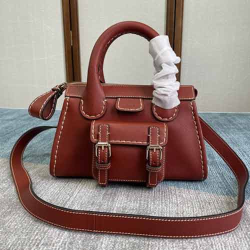 香港代買大品牌ChloeEDITH水牛皮迷你手袋 真皮質感單肩斜挎包