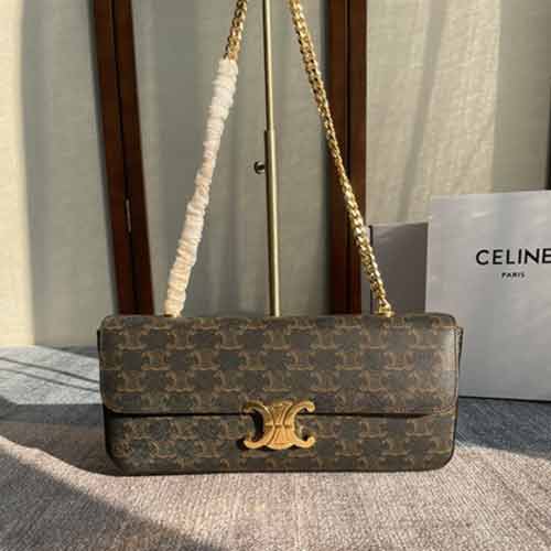 CELINE女包 長鏈條款腋下包 女士百搭手提腋下小方包