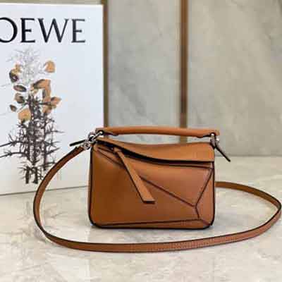 Loewe國際品牌女包真皮休閑百搭大容量斜挎單肩包