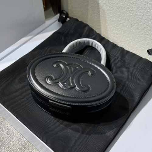 CELINE/賽琳女包RIOMPHE全皮圓餅包 手