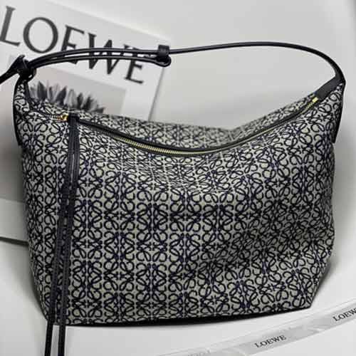 loewe大號便當包 羅意威cubi印花logo帆布手提單肩飯盒包