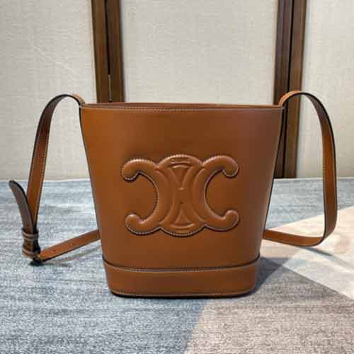 CELINE女士包包真皮女包 牛皮大品牌名品手提水桶包