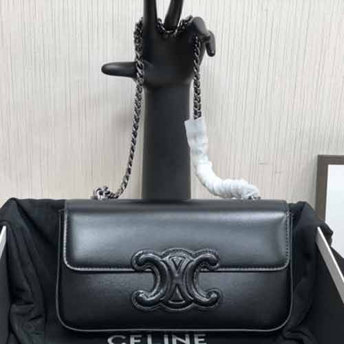 CELINE 全新系列 CUIR TRIOMPHE 皮標標志印鏈條包