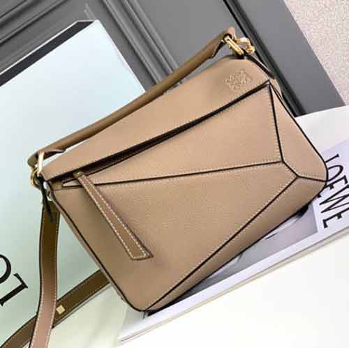 Loewe/羅意威 Puzzle幾何百變折疊包拼接牛皮女包小號