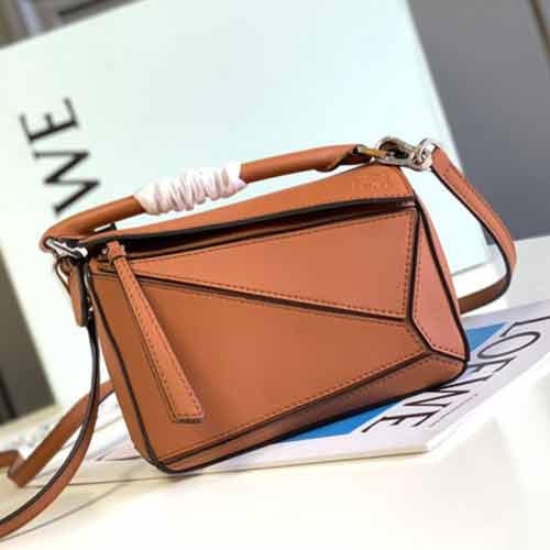 專柜大品牌Loewe真皮女包 潮小香風Puzzle mini迷你