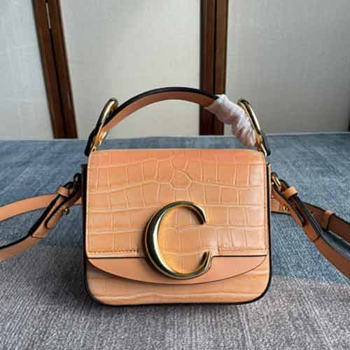 輕奢大品牌女包 Chloe C Bag 斜挎包 真皮單肩