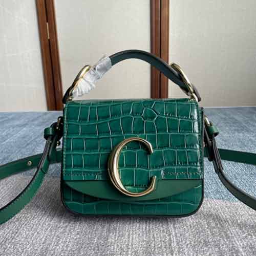 真皮女包 ChloE新款大品牌專柜百搭斜挎包 高