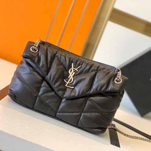 YSL枕頭包單肩斜挎云朵包 圣羅LOULOU P