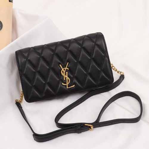 天奕皮具圣羅蘭小羊皮鏈條包 翻蓋包 YSL女士信封包