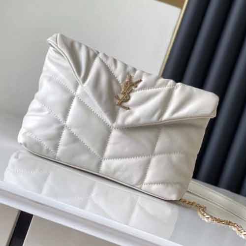 YSL鏈條女包 羅蘭PUFFER云朵包 小羊皮