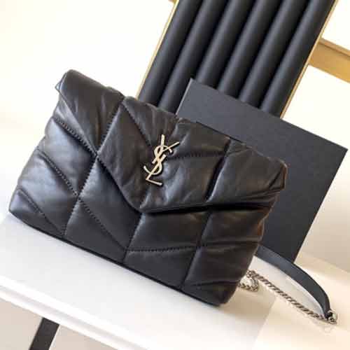 歐美大品牌名品鏈條女包 LOULOU PUFFER 絎縫小羊皮