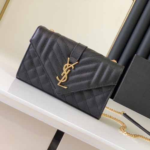 國際知名品牌圣羅蘭ENVELOPE小號信封包 ysl絎縫紋理真皮包 百搭女包