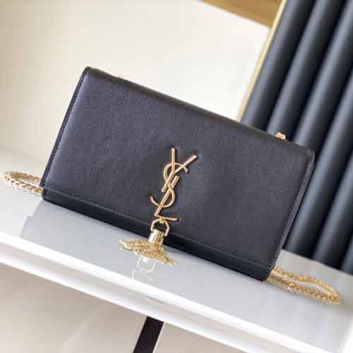 圣羅蘭KATE黑魚子醬流蘇包包，經(jīng)典永恒，必