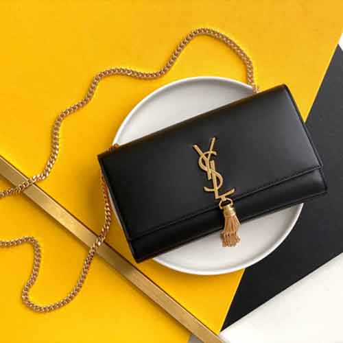 億森皮具代買YSL/圣羅蘭女包Kate鱷魚壓紋流蘇包鏈條