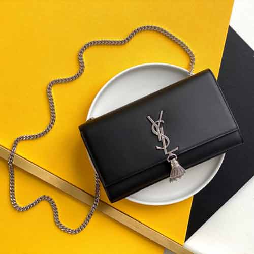 中港皮具城YSL斜紋鏈條郵差包 圣羅蘭WO