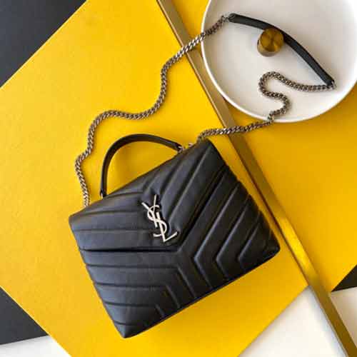 YSL翻蓋包 小羊皮枕頭包 千色皮具圣羅