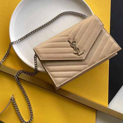 YSL進口牛皮定制五金魚子醬皮小包，精致手工畢備款！