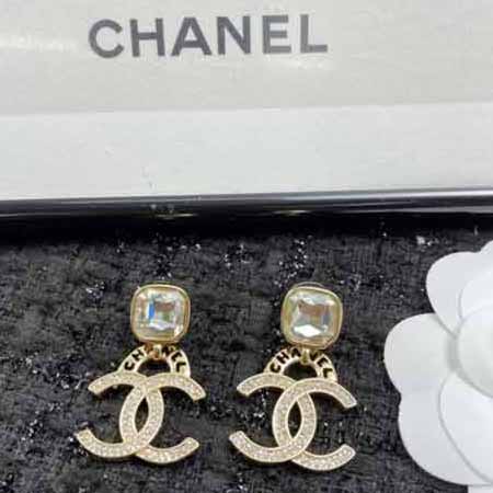 代買新款奈兒耳環經典女士雙C耳墜耳釘香耳飾