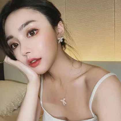 GRAFF 超閃經典時尚百搭蝴蝶結項鏈 耳釘套裝