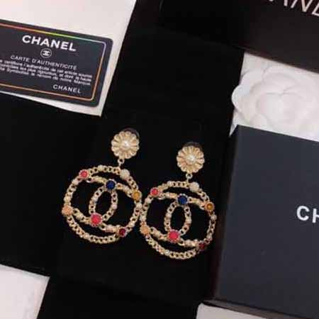 小香風大品牌珍珠耳釘法式女經典雙c耳環 輕奢