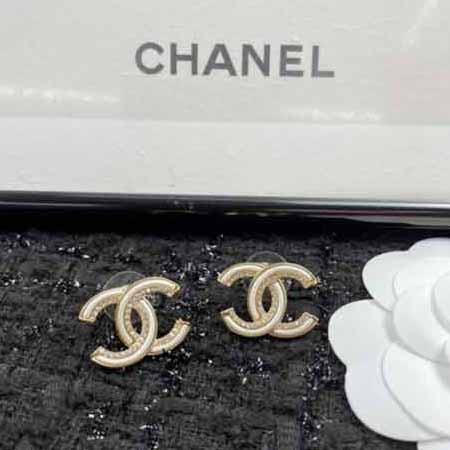 中古小香耳飾女復古香奶奶耳夾vintage圓形大品牌時