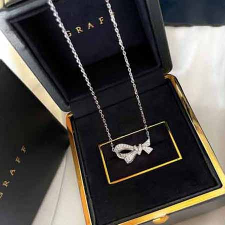 Graff格拉夫高等定制進(jìn)口S925純銀蝴蝶結(jié)項(xiàng)鏈