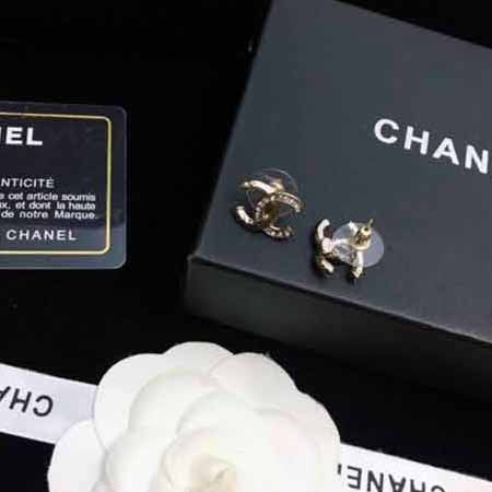 香奈兒耳釘，925純銀針奢華氣質唐晶同款耳釘