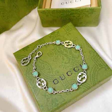Gucci 古奇 今年 雙G 藍松石 手鏈