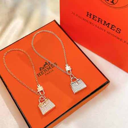 今年新愛馬仕925純銀鍍金鑲鉆凱莉菱格包包手鏈