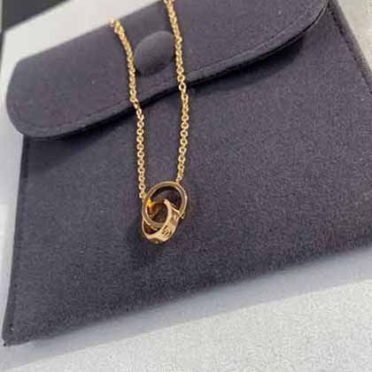 llove雙環(huán)手鏈 新年生日禮物送女友女純銀女士女生銀手鐲