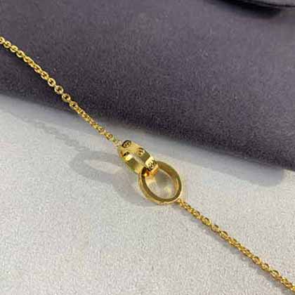 小眾輕奢原創(chuàng)設(shè)計品牌雙環(huán)手鏈項