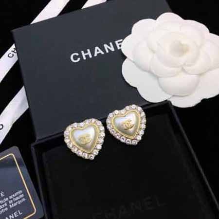 專柜原版香奈耳釘，專柜1:1愛心耳