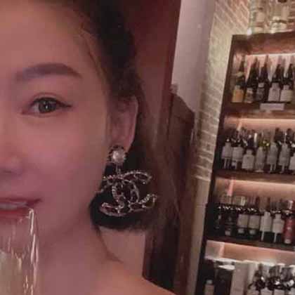 法式小眾輕奢耳釘秋冬植絨方形女