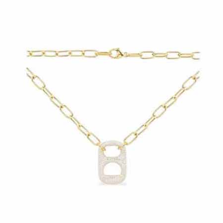 個性化環扣元素，彰顯前衛時髦風格，Apm monaco 金拉環鏈條項鏈！