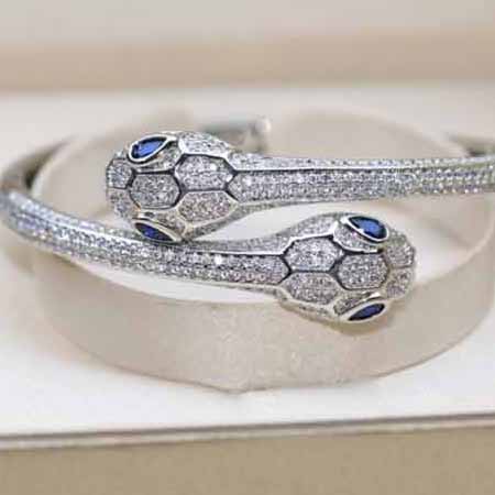 BVLGARI寶格麗Serpenti高等珠寶 亞金材質電鍍18k白