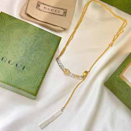 Gucci古奇百搭春季雙G流蘇項鏈 春日畢備單品