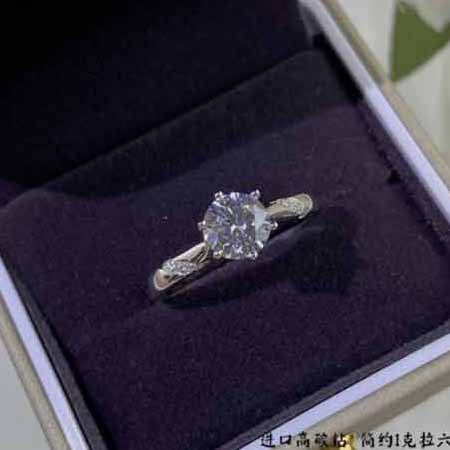 風靡歐洲簡約1.5克拉鉆戒 進口高碳鉆女戒指