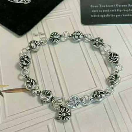 Chrome Hearts 克羅心進口電鍍工藝精工雕刻多元素手鏈