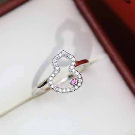 麒麟Qeelin大品牌明星同款男士時尚戒指，Wulu鏤空葫蘆