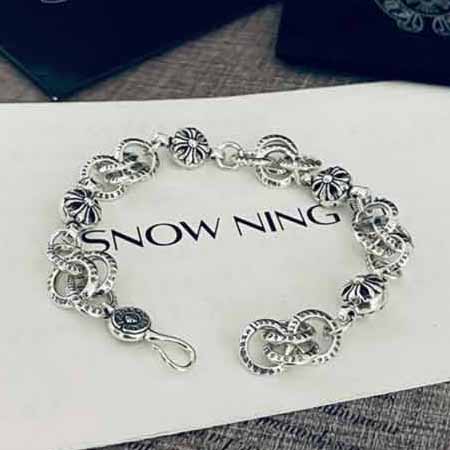 精工品質奢飾品品牌Chrome Hearts十字架多元素手鏈