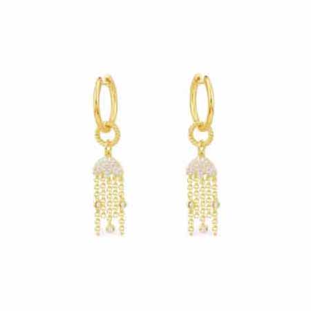 夏日畢備！apm水母流蘇耳環(huán)，清涼