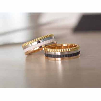 璀璨奪目時尚男士戒指，Quatre Whi